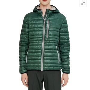 Noize Monte Packable Hooded Puffer in Pine Cruelty Free Sz S